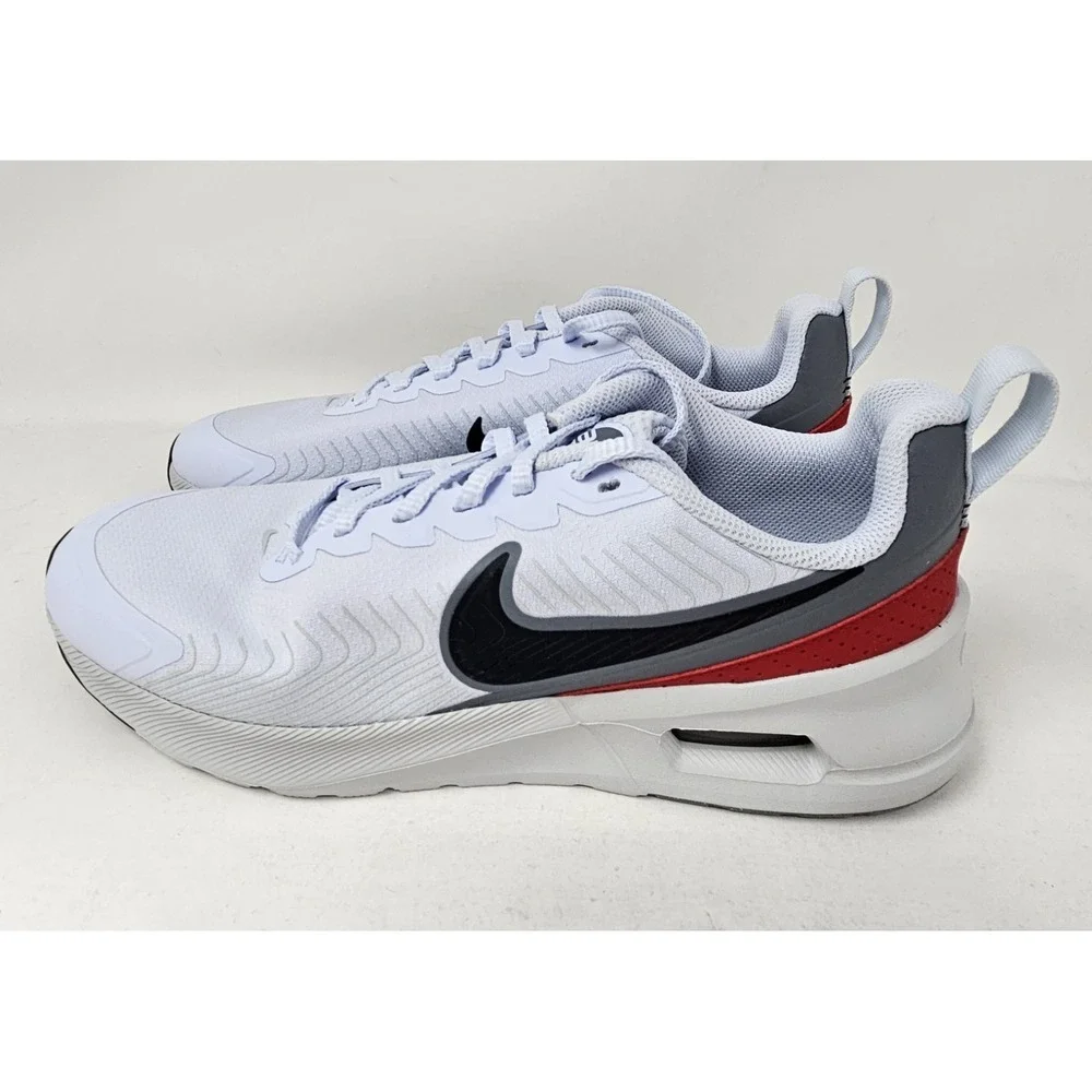 Nike Air Max Nuaxis Running Shoes FD4329-002 Men's Size 8.5M White/Gray/Red EUC!